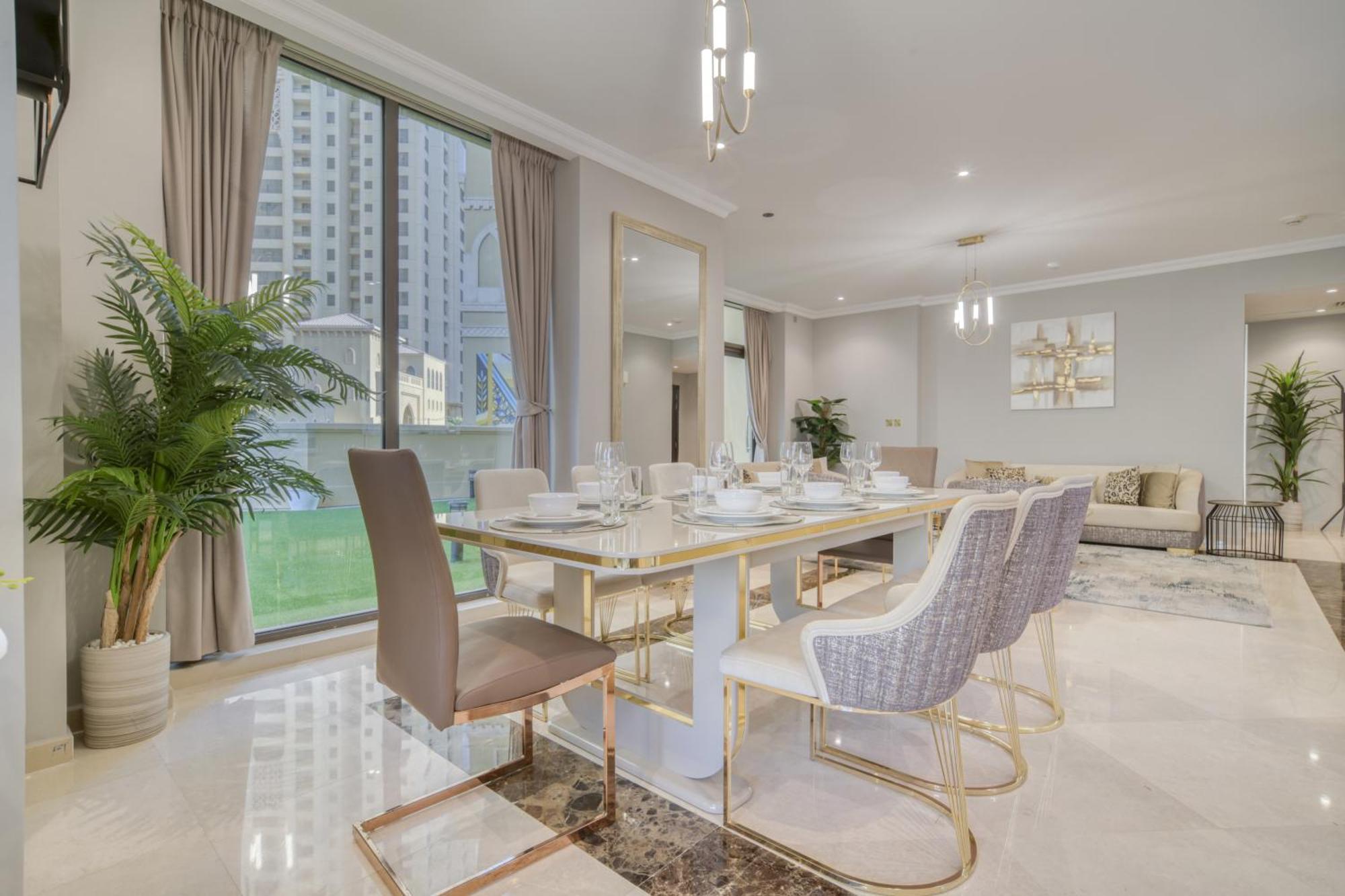 Luxurious 4 Bedroom Duplex With Terrace & Sea View 迪拜 外观 照片